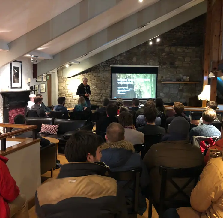 People attending a JSNE event.